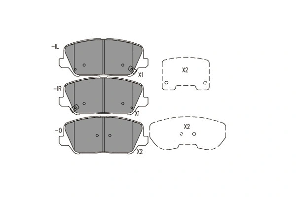 Brake Pad Set, disc brake (KBP-3060)