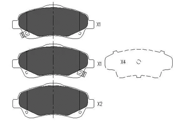 Brake Pad Set, disc brake (KBP-9018)