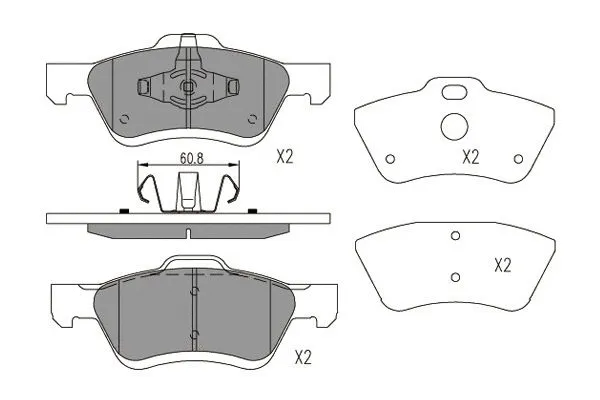Brake Pad Set, disc brake (KBP-4564)