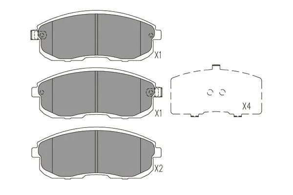 Brake Pad Set, disc brake (KBP-6596)