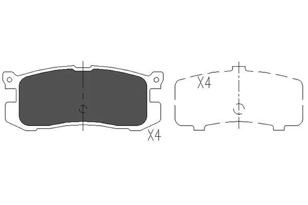 Brake Pad Set, disc brake (KBP-4537)