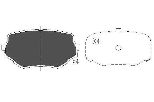 Brake Pad Set, disc brake (KBP-8506)