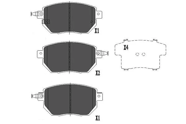 Brake Pad Set, disc brake (KBP-6573)