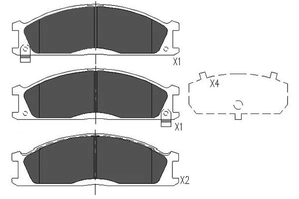 Brake Pad Set, disc brake (KBP-6503)