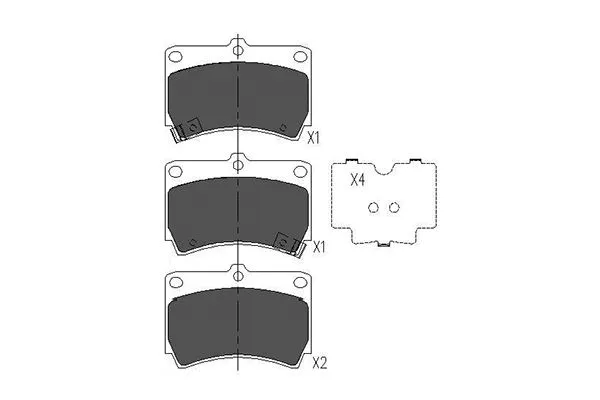 Brake Pad Set, disc brake (KBP-4501)