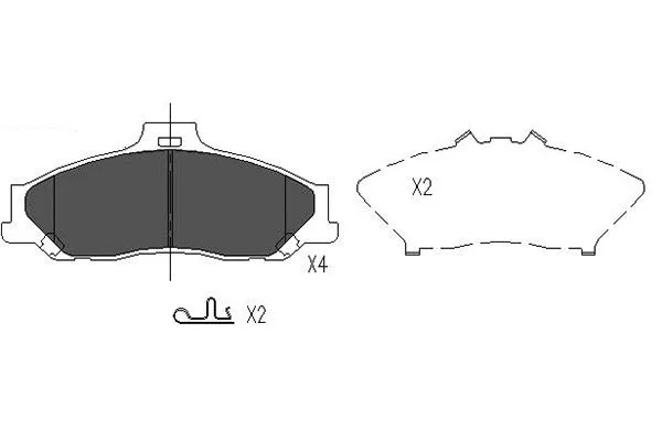 Brake Pad Set, disc brake (KBP-4510)