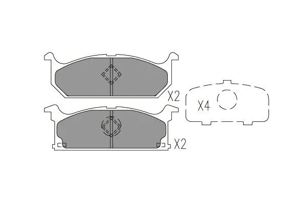 Brake Pad Set, disc brake (KBP-8527)