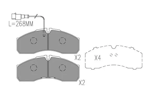 Brake Pad Set, disc brake (BP-6625)