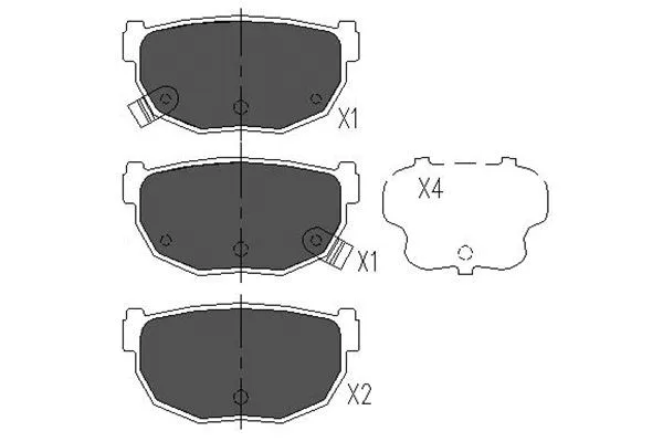 Brake Pad Set, disc brake (KBP-6542)