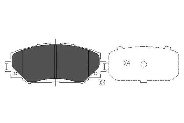 Brake Pad Set, disc brake (KBP-9120)