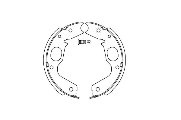 Brake Shoe Set, parking brake (KBS-6409)