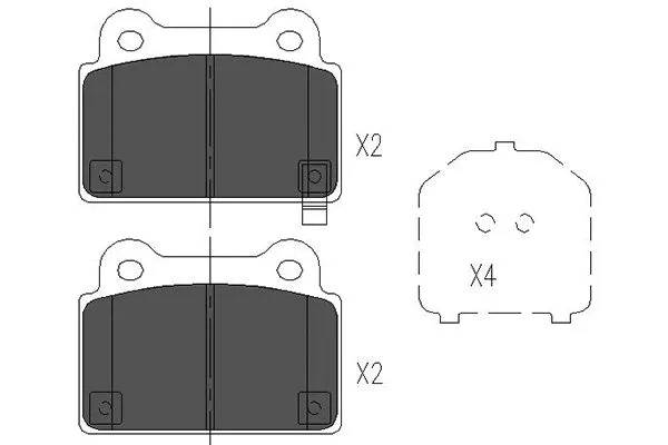 Brake Pad Set, disc brake (KBP-5542)