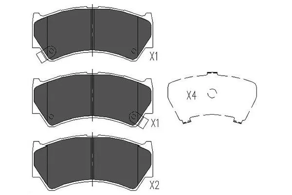 Brake Pad Set, disc brake (KBP-8519)