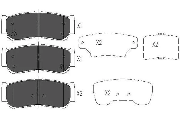 Brake Pad Set, disc brake (KBP-3024)