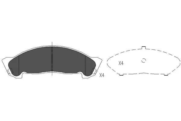 Brake Pad Set, disc brake (KBP-3508)