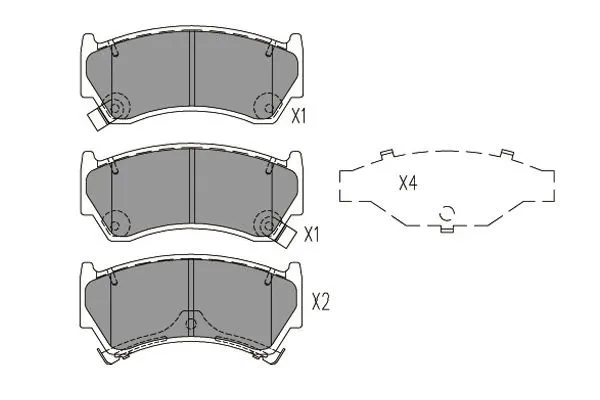Brake Pad Set, disc brake (KBP-6605)