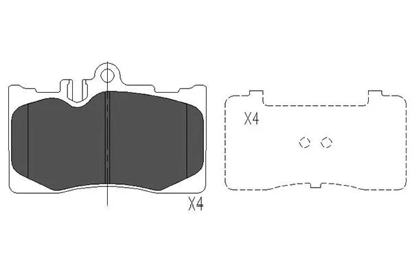 Brake Pad Set, disc brake (KBP-9071)