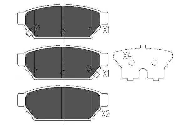 Brake Pad Set, disc brake (KBP-5510)