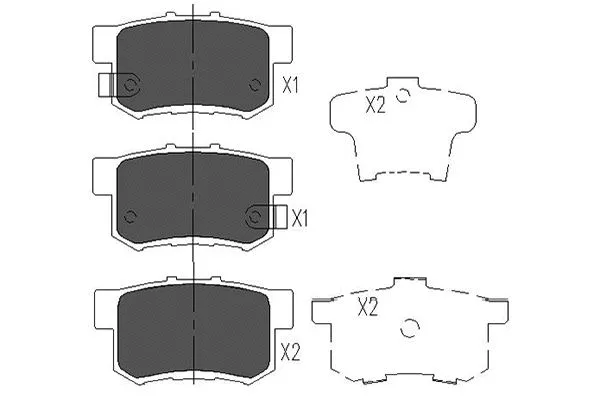 Brake Pad Set, disc brake (KBP-2008)
