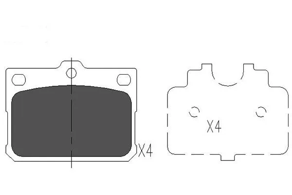 Brake Pad Set, disc brake (KBP-9081)