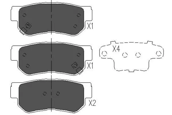 Brake Pad Set, disc brake (KBP-3005)