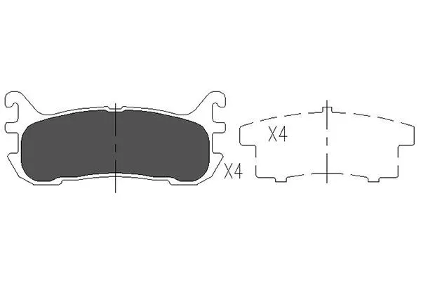 Brake Pad Set, disc brake (KBP-4540)