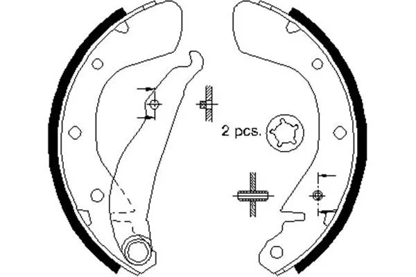 Brake Shoe Set (BS-1400)