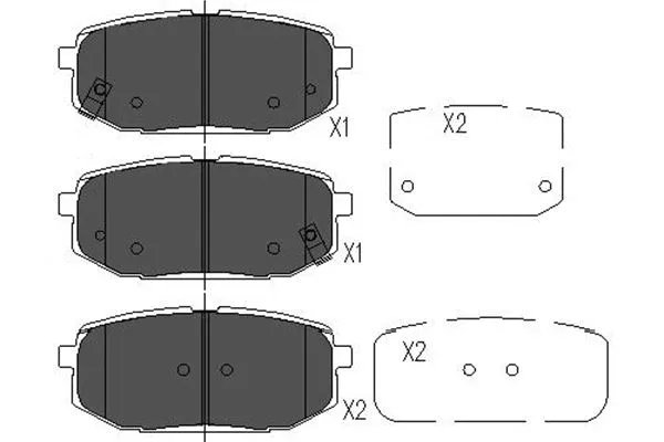Brake Pad Set, disc brake (KBP-3032)