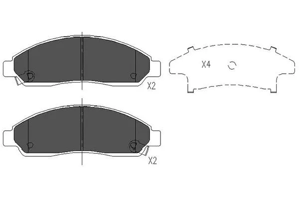 Brake Pad Set, disc brake (KBP-3513)