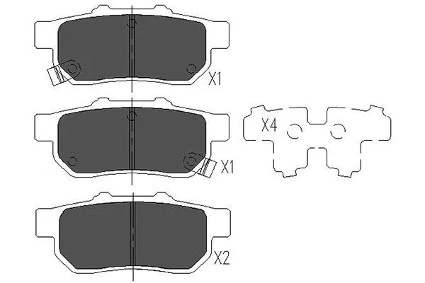 Brake Pad Set, disc brake (KBP-2049)