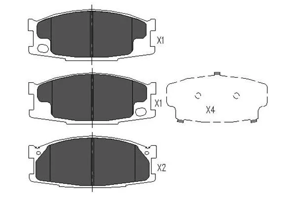 Brake Pad Set, disc brake (KBP-5539)