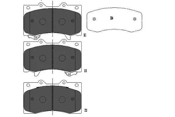 Brake Pad Set, disc brake (KBP-6588)