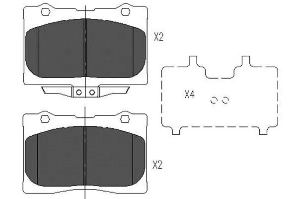 Brake Pad Set, disc brake (KBP-2039)
