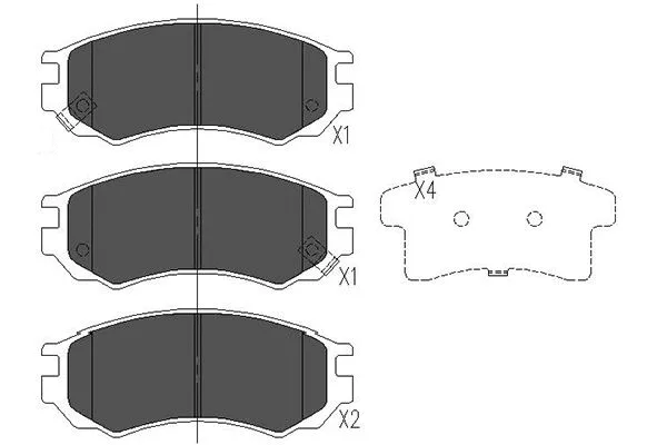 Brake Pad Set, disc brake (KBP-6531)