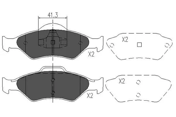 Brake Pad Set, disc brake (KBP-4561)