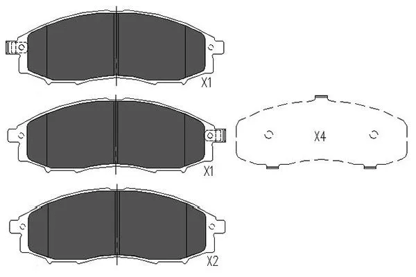 Brake Pad Set, disc brake (KBP-6518)