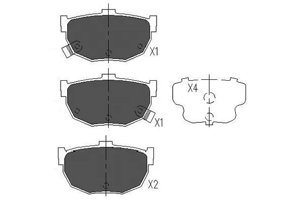 Brake Pad Set, disc brake (KBP-3007)