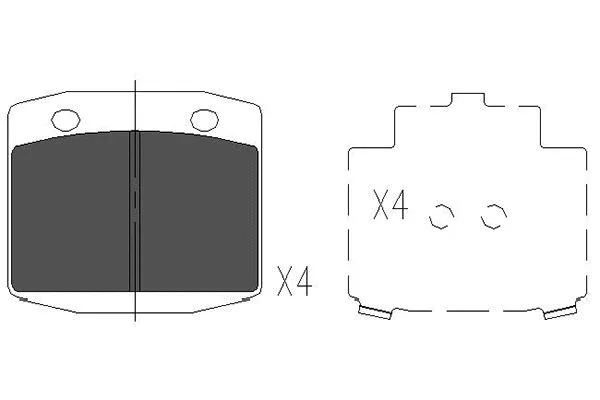 Brake Pad Set, disc brake (KBP-6570)