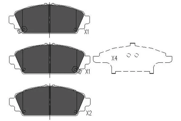 Brake Pad Set, disc brake (KBP-2010)