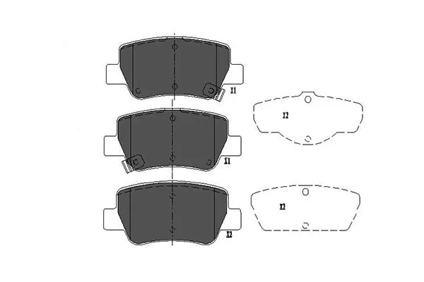 Brake Pad Set, disc brake (KBP-9107)
