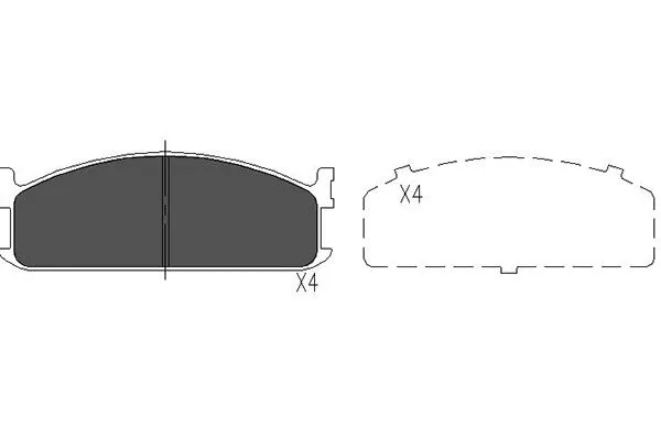 Brake Pad Set, disc brake (KBP-3505)