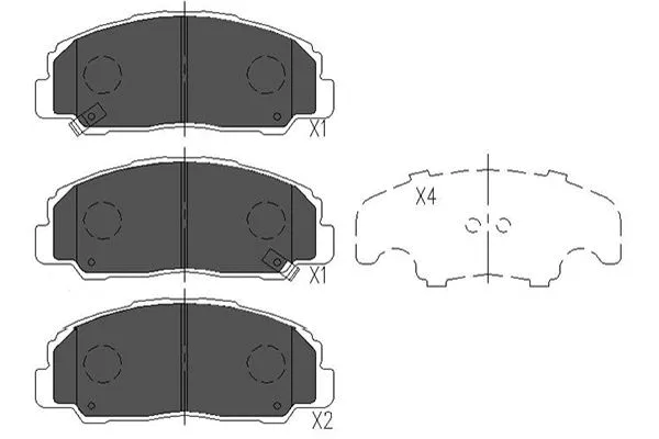 Brake Pad Set, disc brake (KBP-1505)
