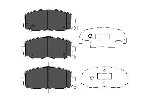 Brake Pad Set, disc brake (KBP-4006)