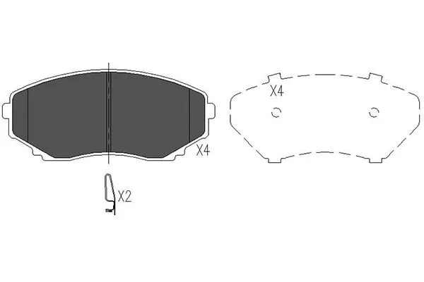 Brake Pad Set, disc brake (KBP-4530)