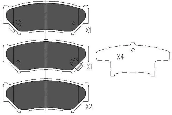 Brake Pad Set, disc brake (KBP-8505)