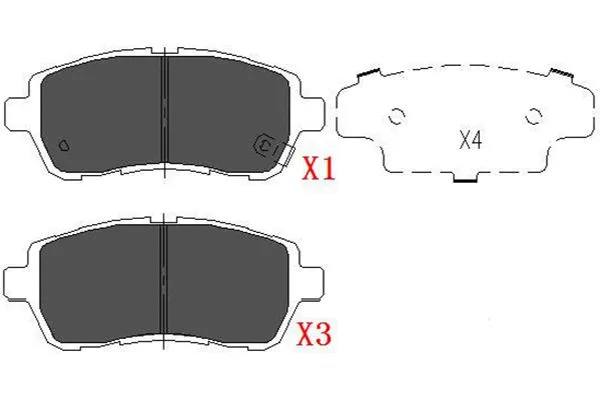 Brake Pad Set, disc brake (KBP-1514)