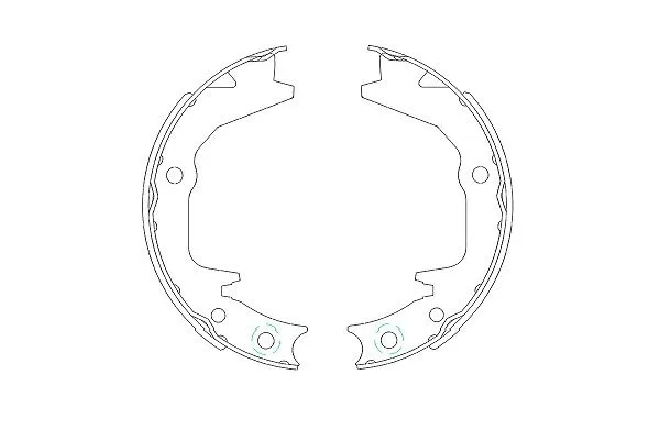 Brake Shoe Set, parking brake (KBS-6404)