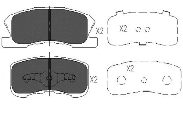 Brake Pad Set, disc brake (KBP-1508)