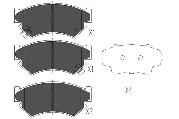 Brake Pad Set, disc brake (KBP-8011)