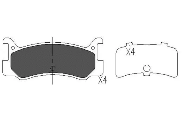 Brake Pad Set, disc brake (KBP-4535)
